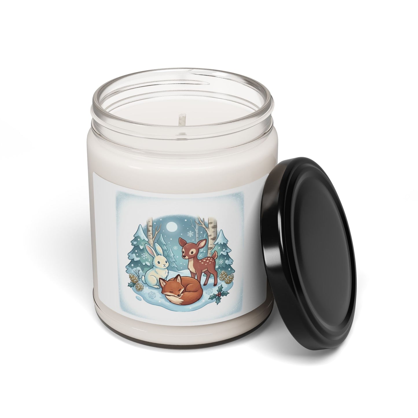 Cozy Winter Forest Critters Candle | Scented Soy Candle