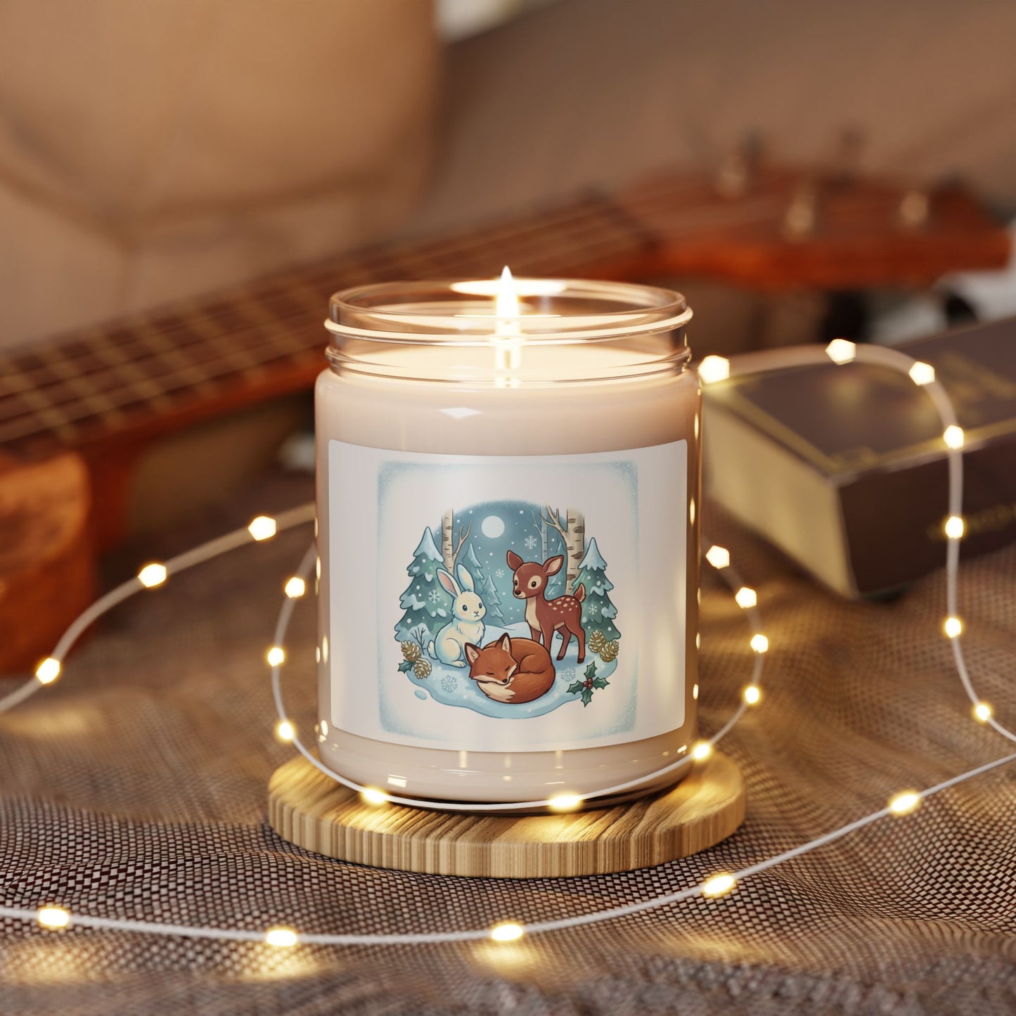 Cozy Winter Forest Critters Candle | Scented Soy Candle